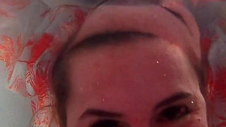 Breath Holding Underwater in Bathtub and Record with Waterproof Camera