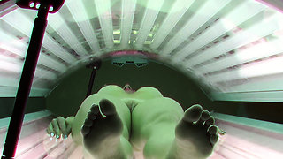 Beautiful teacher Caught in Czech Solarium