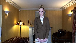 Naughty blonde femdom fetish hottie rams ass with strapon