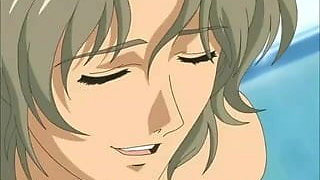 Long femdom footjob scene from Virgin Auction - anime