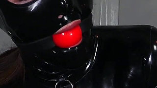 Curious Little Slut Part 2: Shiny Latex Kneeling Hell, Gag-slobbering, Non-stop Cunt-buzz Orgasms for Slave Mila