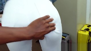 Tiny girl fucked by big blackcock boss