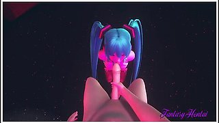 Vocaloid Hentai - Pov Miku Blowjob In A Striptease Club - Hatsune Miku