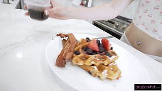 Gracey Serves Up Her Tight Fuck Hole For Breakfast In Bed