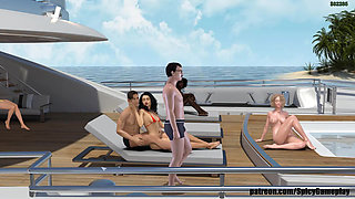 Adventures of Willy D: hot MILF is jerking cock on the yacht ep 4
