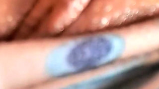Latina masturbates until she squirts