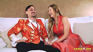Blonde Stella Cardos Big Tits Shine in Sheer Lingerie During Sloppy Blowjobs and Rough Hard