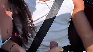 Mary Rock Sucked Her Boyfriend's Dick in the Car