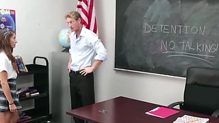 petite high school teen fucked to orgasm by teacher in class