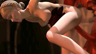 Animated gets drilled by a monster