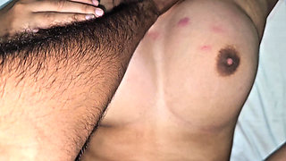 "Yes Daddy" Cute girlfriend come to his boyfriend place and he fucked her hard.