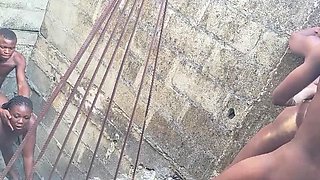 Intense Four-Person Action: Two Guys and Two Ladies Fuck Outside