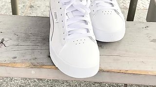 Maitresse Madelines solo foot fetish POV