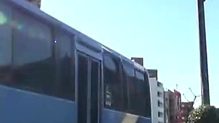 Crowded Bus Rush. Black Stockings Lady Feels Close Press, Curves Draw Eyes as She Guides It Closer - Part 1