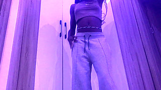 Sexy Slim Ebony POV Shakes Her Curves in a Teasing Dan