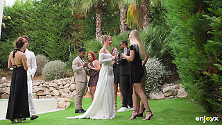 Slut Bride Wedding Threesome