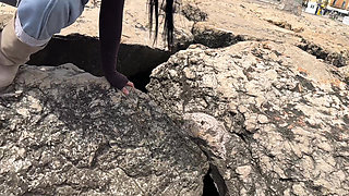 I Go with My Stepbrother to Spend the Day at the Beach and We End up Fucking Between the Rocks