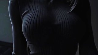 Black haired girl fucked hardcore on bed