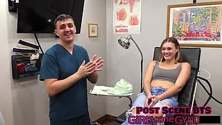 Petite Teen Blonde Gets Yearly Dental Exam - Close-Up Mouth Fetish & Role Play with Doctor in Hospital