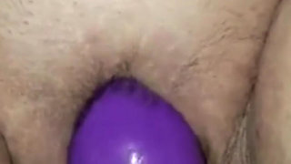 Tied Polish SSBBW stimulating her pussy with powerful wand