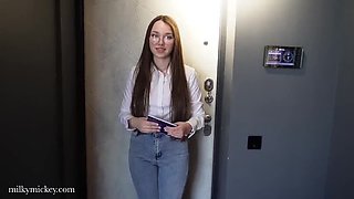 Hot Russian Schoolgirl Arina Love Fucked Hard by Stranger After Wrong Apartment Mix-Up