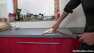 Cheating guy caught fucking GFs blonde mature mom