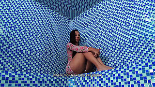 A Beautiful Brunette Takes the Sauna Mechanic's Big Cock with Her Perfect Round Ass and Her Wet, Tight Pussy