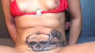 I Fulfill My Husband's Fetish: Muscular Fucks Me Hard in Micro Bikini in Front of Him