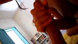Cute Asian babe with big tits takes a long dick for a ride