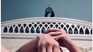 Mommy Using Open Hand Dildo On Hairy Pussy