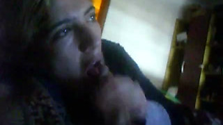 blonde wife sucks cock tenderly and catch a surprise cum in mouth