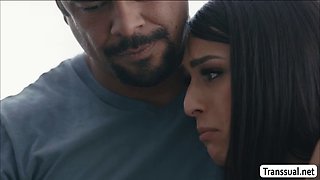 TS Khloe Kay gets anal by Stepdads cock
