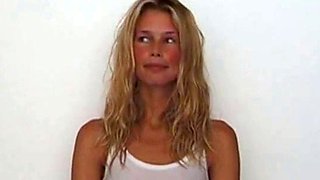 Claudia Schiffer's See-Through Shirt Exposes Her Nipples