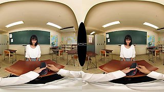 Japanese Classroom School Explores POV VR Fantasy