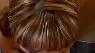 Tiny college girl gets double creamed !