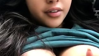 Hot amateur teen girl with big boobs toying pussy on cam