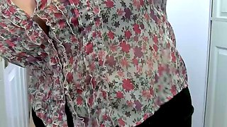 Mature BBW Rides Hard In Stockings