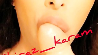 Brunette Tranny jerking in hard dick in solo Webcam