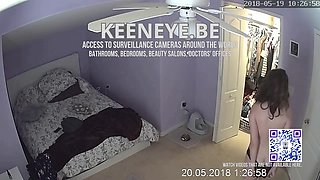 A camera in a young woman's bedroom