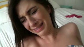 Big tits brunette Karina White loses her anal virginity on cam