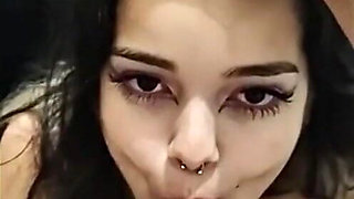POV - Debora on Her Knees Licking Balls & Giving a Spiral Blowjob on Wellington’s Big Veiny Cock
