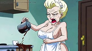 Ai Matures in Kitchens with Big Tits