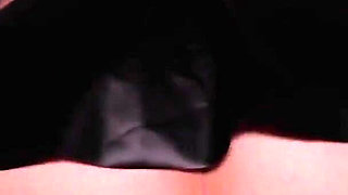 Stepsister Leather Skirt Riding Big Cock and Creampie! Cowgirl Cum Inside Pussy