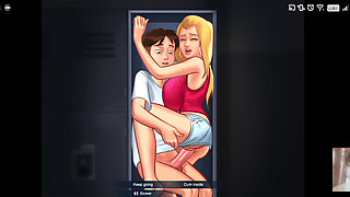Big boobed slutty schoolgirl and I got stucked in the locker.