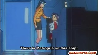 Hentai caught and drilled all hole by tentacles monster in the aerospace