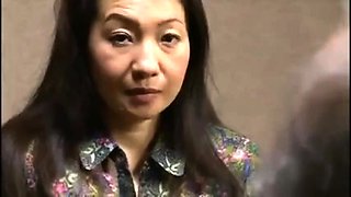 Horny Japanese housewife spreads her legs for a deep fucking