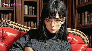 3D Librarian Slides Wet Pussy On Cock Between Ancient Books