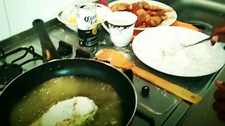 Pablo N3Grobar Face-Fucks Throatpie Queen in Kitchen