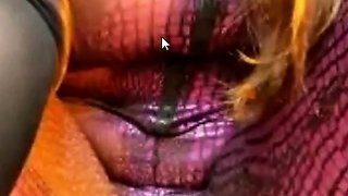 Blonde solo jerking off