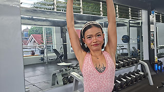 Picked up Sexy Asian at Public Gym - Rimming, Ocean View Doggy, Anal Plug & Leaking Creampie